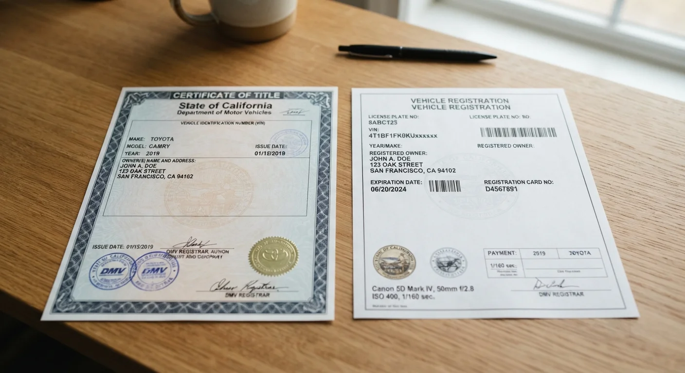 Car Title and Registration: What Each Document Means and Why It Matters
