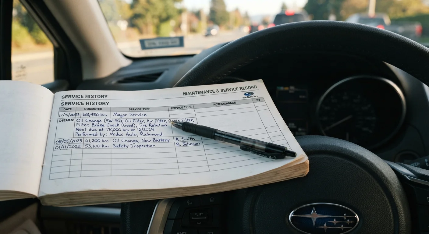 Keeping a Personal Vehicle Maintenance Log