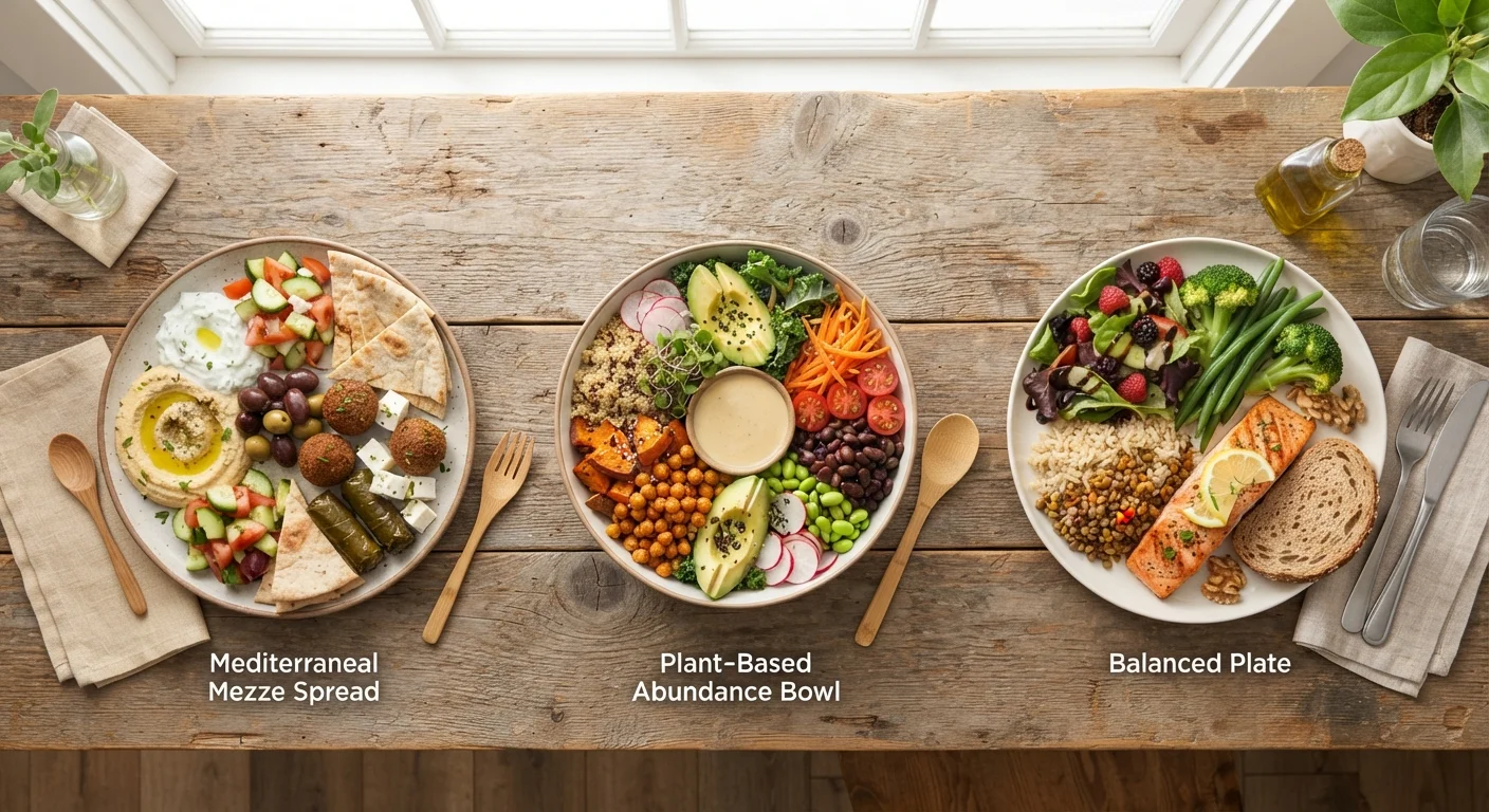 Popular Diet Patterns: Mediterranean, DASH, and Plant-Based Compared